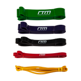 Resistance Band Loop Set of 5 Heavy Duty Gym Yoga Workout - 45-Degree Angle