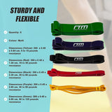 Resistance Band Loop Set of 5 Heavy Duty Gym Yoga Workout - Extra Image