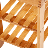 3 Tier Shoe Rack Bamboo Wooden Storage Shelf Stand Bench Cabinet Organiser - 45-Degree Angle