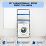 Storage Shelves Shelf 3 Tier Rack Portable Laundry Stand Unit Organiser - Low Angle