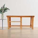 Bamboo Shoe Rack Wooden Bench Storage Organiser Cabinet Holder Stool - Front View
