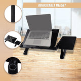 Aluminium Alloy Folding Laptop Computer Stand Desk Table Tray On Bed Mouse - Close-Up Angle