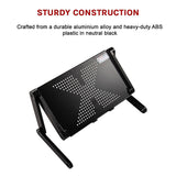 Aluminium Alloy Folding Laptop Computer Stand Desk Table Tray On Bed Mouse - Extra Image