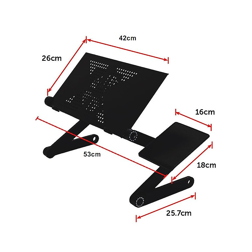 Aluminium Alloy Folding Laptop Stand Desk Table with Mouse Tray