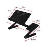 Aluminium Alloy Folding Laptop Computer Stand Desk Table Tray On Bed Mouse - Extra Image