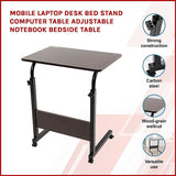 Mobile Laptop Desk Bed Stand Computer Table Adjustable Notebook Bedside Table - Side View
