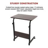 Mobile Laptop Desk Bed Stand Computer Table Adjustable Notebook Bedside Table - Close-Up Angle