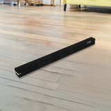 2.4m (8FT) Gymnastics Folding Balance Beam Black Synthetic Suede - 45-Degree Angle