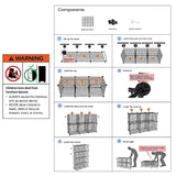 12 Cube Wire Grid Organiser Bookcase Storage Cabinet Wardrobe Closet Black - Extra Image