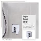 Shower Bath Mixer Tap Bathroom WATERMARK Approved - Chrome - Extra Image