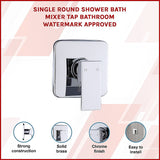 Shower Bath Mixer Tap Bathroom WATERMARK Approved - Chrome - Side View