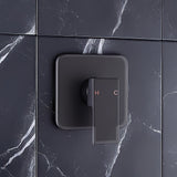 Shower Bath Mixer Tap Bathroom WATERMARK Approved - Electroplated Matte Black - Front View
