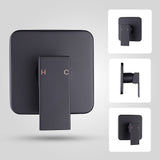Shower Bath Mixer Tap Bathroom WATERMARK Approved - Electroplated Matte Black - Low Angle