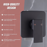 Shower Bath Mixer Tap Bathroom WATERMARK Approved - Electroplated Matte Black - Extra Image