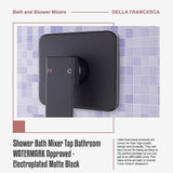 Shower Bath Mixer Tap Bathroom WATERMARK Approved - Electroplated Matte Black - Extra Image