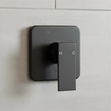 Shower Bath Mixer Tap Bathroom WATERMARK Approved - Electroplated Matte Black - Front View