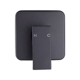 Shower Bath Mixer Tap Bathroom WATERMARK Approved - Electroplated Matte Black - Top-Down View