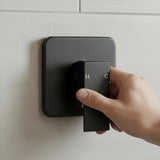 Shower Bath Mixer Tap Bathroom WATERMARK Approved - Electroplated Matte Black - 45-Degree Angle