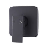 Shower Bath Mixer Tap Bathroom WATERMARK Approved - Electroplated Matte Black - Rear View