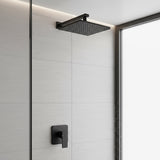 Shower Bath Mixer Tap Bathroom WATERMARK Approved - Electroplated Matte Black - Low Angle