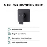Shower Bath Mixer Tap Bathroom WATERMARK Approved - Electroplated Matte Black - Extra Image