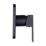 Shower Bath Mixer Tap Bathroom WATERMARK Approved - Electroplated Matte Black - Close-Up Angle