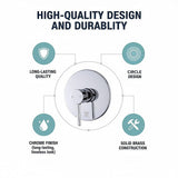 Shower Bath Mixer Tap Bathroom WATERMARK Approved - Chrome