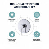 Shower Bath Mixer Tap Bathroom WATERMARK Approved - Chrome - Extra Image