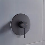 Shower Bath Mixer Tap Bathroom Electroplated Matte Black - Front View