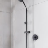 Shower Bath Mixer Tap Bathroom Electroplated Matte Black - Rear View