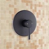 Shower Bath Mixer Tap Bathroom Electroplated Matte Black - Low Angle