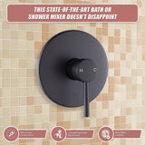 Shower Bath Mixer Tap Bathroom Electroplated Matte Black - Extra Image