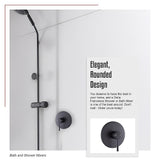 Shower Bath Mixer Tap Bathroom Electroplated Matte Black - Extra Image