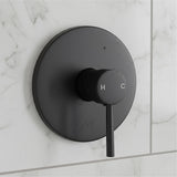 Shower Bath Mixer Tap Bathroom Electroplated Matte Black - Front View