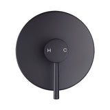 Shower Bath Mixer Tap Bathroom Electroplated Matte Black - Close-Up Angle
