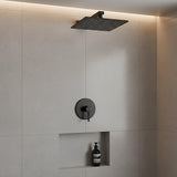 Shower Bath Mixer Tap Bathroom Electroplated Matte Black - Low Angle