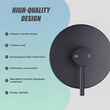 Shower Bath Mixer Tap Bathroom Electroplated Matte Black - Extra Image
