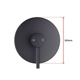 Shower Bath Mixer Tap Bathroom Electroplated Matte Black - Extra Image