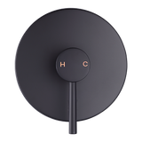Shower Bath Mixer Tap Bathroom Electroplated Matte Black - Top-Down View