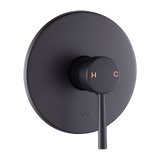 Shower Bath Mixer Tap Bathroom Electroplated Matte Black - Close-Up Angle