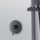 Shower Bath Mixer Tap Bathroom Electroplated Matte Black - 45-Degree Angle