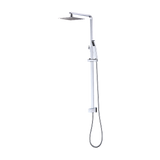 WELS 8 Rain Shower Head Set Square Dual Heads Faucet High Pressure Hand Held