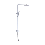 WELS 8 Rain Shower Head Set Square Dual Heads Faucet High Pressure Hand Held