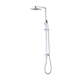 WELS 8 Rain Shower Head Set Square Dual Heads Faucet High Pressure Hand Held