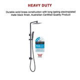 WELS 8 Rain Shower Head Set Square Dual Heads Faucet High Pressure Hand Held - Extra Image