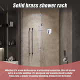 WELS 8 Rain Shower Head Set Square Dual Heads Faucet High Pressure With Mixer