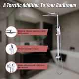 WELS 8 Rain Shower Head Set Square Dual Heads Faucet High Pressure With Mixer