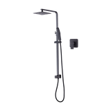WELS 8 Rain Shower Head Set Square Dual Heads Faucet High Pressure With Mixer