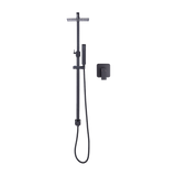 WELS 8 Rain Shower Head Set Square Dual Heads Faucet High Pressure With Mixer - Close-Up Angle