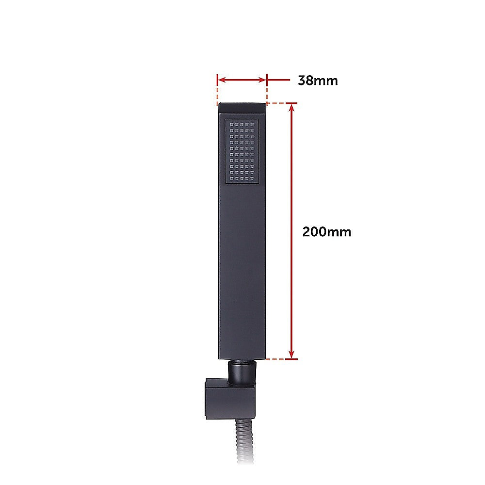 WELS 8 Rain Shower Head Set Square Dual Heads Faucet High Pressure With Mixer